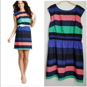 Ann Taylor Loft Dress size XS stripe sheath